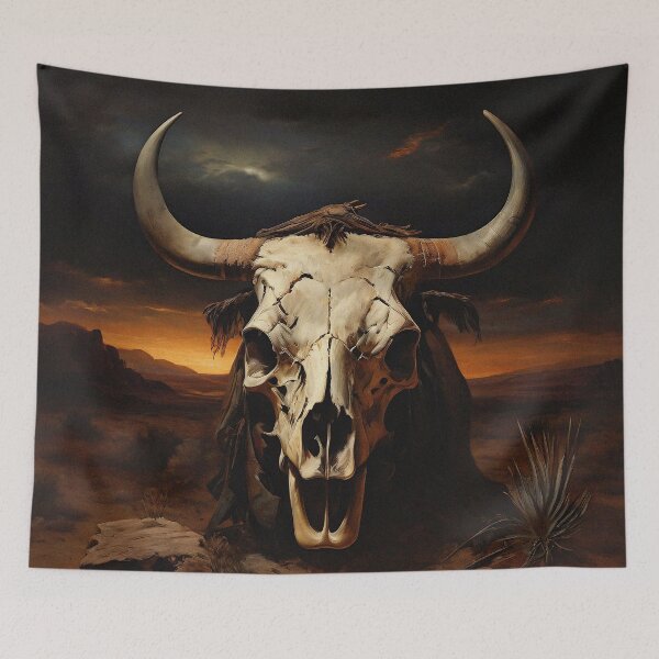 Item preview, Wild West Bovine Skull | Vintage Aesthetic designed and sold by UnhingedBird.
