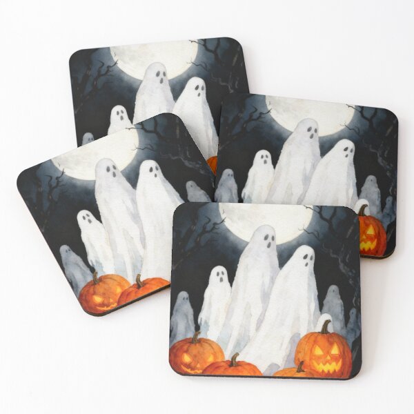 Item preview, Halloween Spooky ghost with pumpkins designed and sold by Monika Howarth.