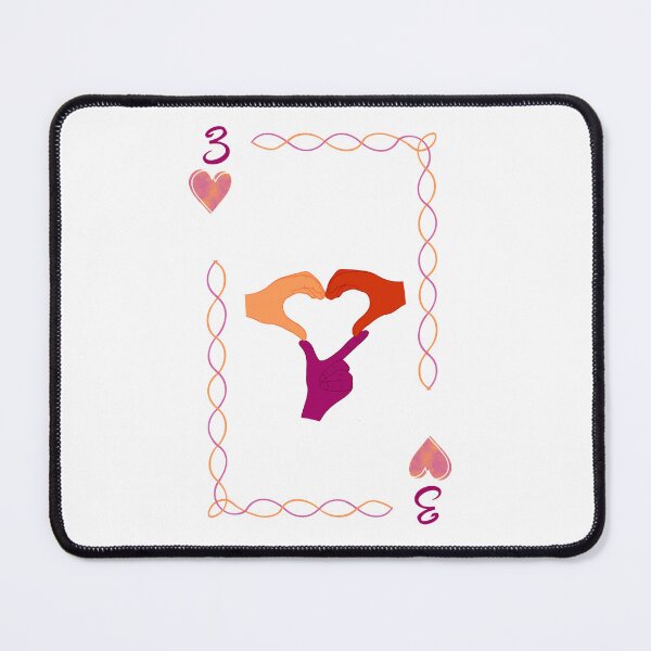 Item preview, 3 of Hearts, Lesbian/Sapphic flag colors designed and sold by EBParsley.