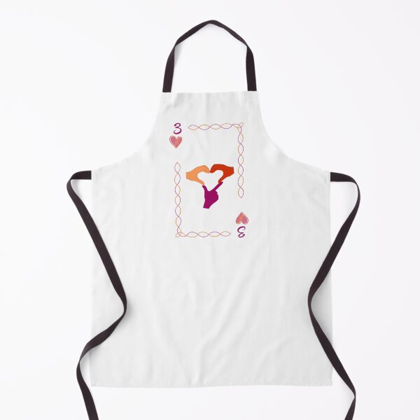Item preview, 3 of Hearts, Lesbian/Sapphic flag colors designed and sold by EBParsley.