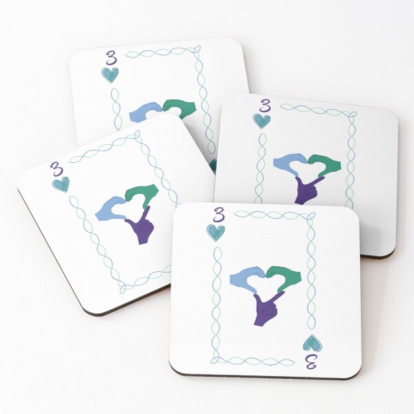 Item preview, 3 of Hearts, Gay/Achillean flag colors designed and sold by EBParsley.
