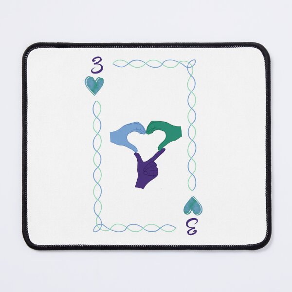 Item preview, 3 of Hearts, Gay/Achillean flag colors designed and sold by EBParsley.