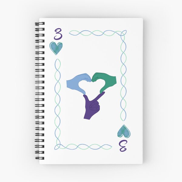 Item preview, 3 of Hearts, Gay/Achillean flag colors designed and sold by EBParsley.