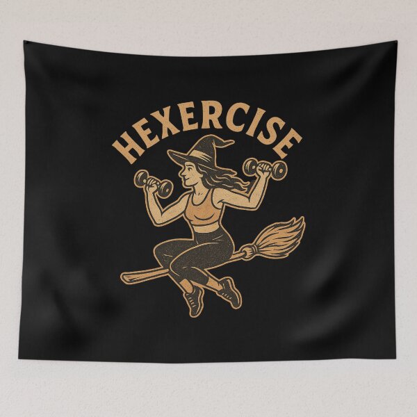 Item preview,  Witch Workout Halloween fitness Design designed and sold by Meandmyshop.