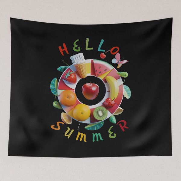 Item preview, Hello Summer Fruit Plate Colorful Summer Fruit designed and sold by SkymarArt.