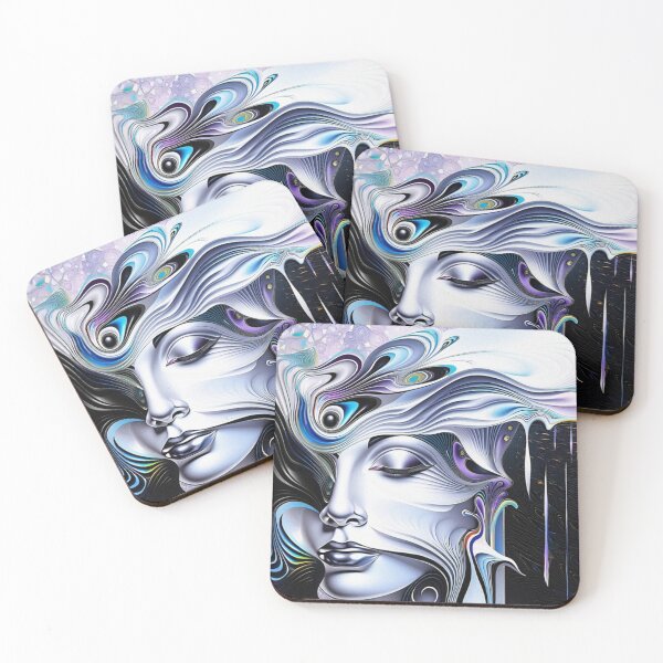 Item preview, The Feminine Mystery: Abstract Woman Portrayal | Color Art | Abstract Art designed and sold by UnhingedBird.