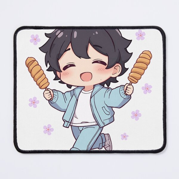 Item preview, Halloween Chibi Bobby Enjoying Corn – Cute Kawaii Candy Corn Fall T-Shirt designed and sold by GAIDREDA.