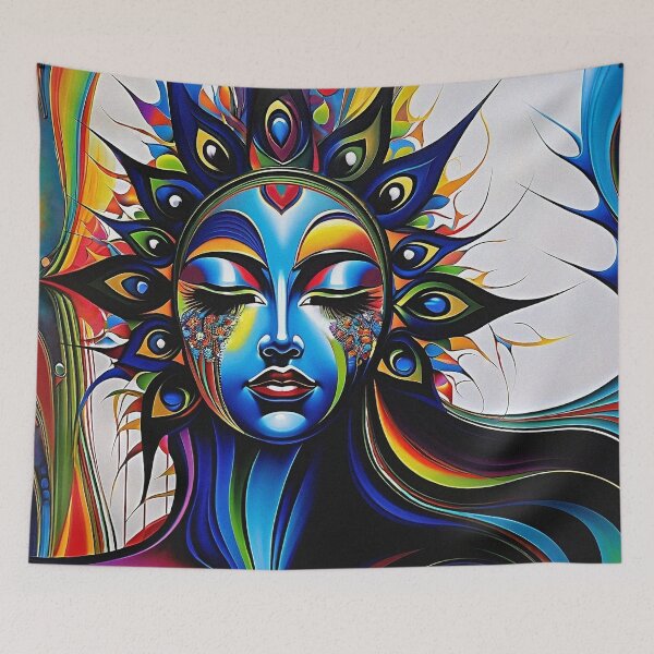 Item preview, Striking Color Combinations: Abstract Woman Portrayal | Color Art | Abstract Art designed and sold by UnhingedBird.
