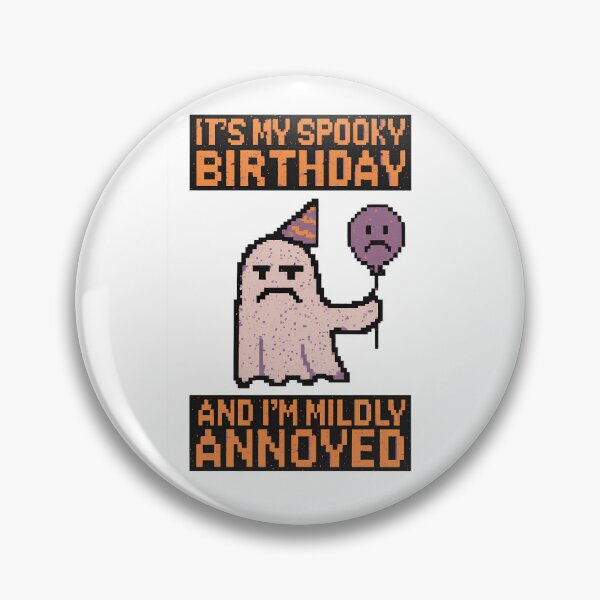 Item preview, Grumpy Ghost Spooky Birthday Pixel Art | Funny Y2K Anti-Design Meme T-Shirt designed and sold by Graphicart11.