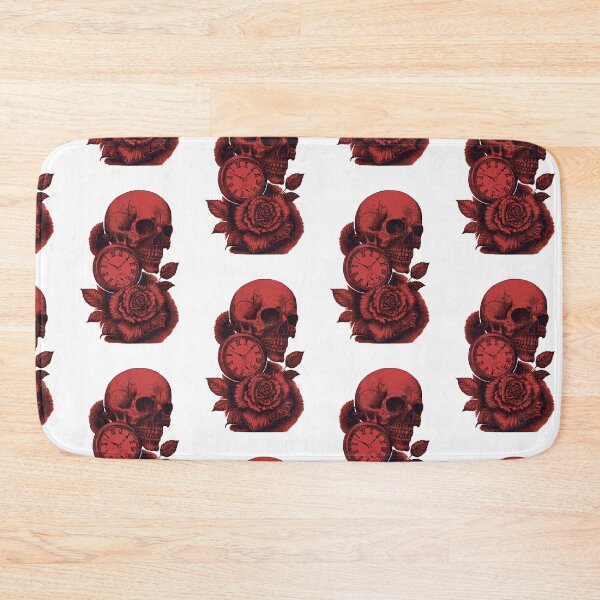 Item preview, Skull Timepiece & Rose. Red designed and sold by TheTattooGuy.