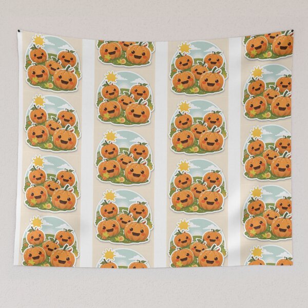 Item preview, Cute Pumpkin Sticker – Happy Kawaii Pumpkins in Sunny Fall Field | Adorable Autumn Sticker for Laptops, Journals & Water Bottles | Perfect Fall Gift designed and sold by SassyArtist9006.