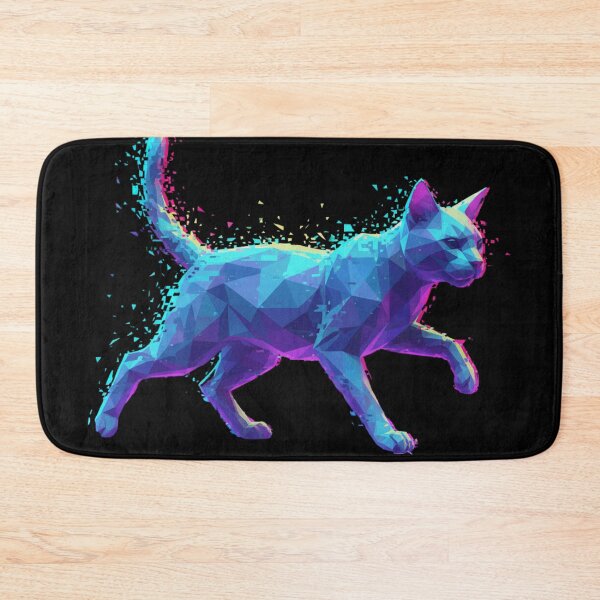 Item preview, Colorful Scattered Geometric Cat designed and sold by bsbd-action.