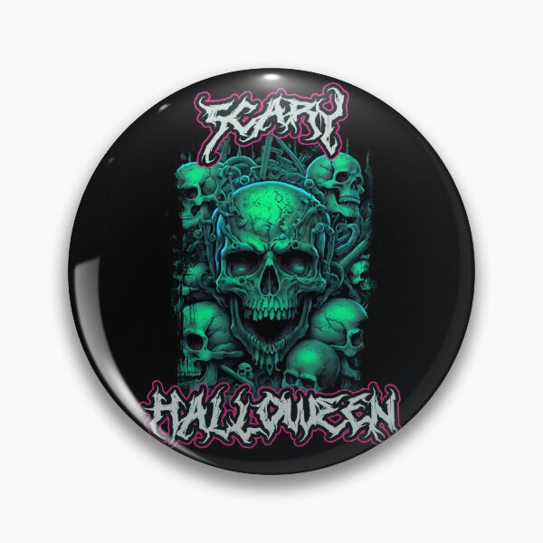 Item preview, Halloween: Scary Halloween green skull designed and sold by AlfredsTees.