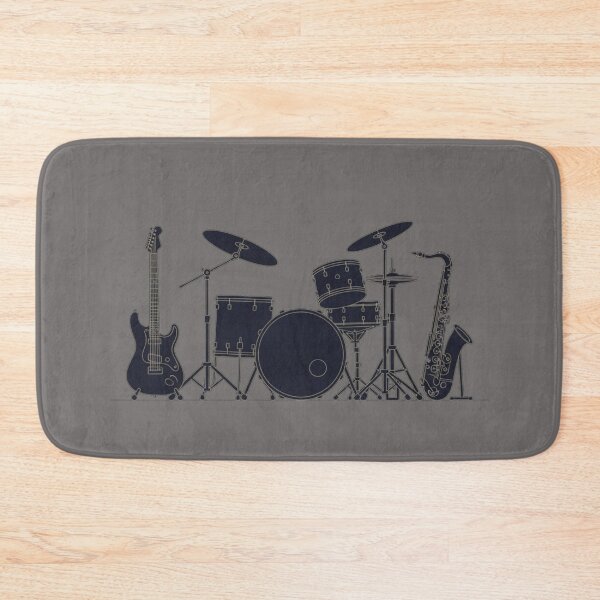 Item preview, No Concert Today - Retro Musical Instruments Band Setup designed and sold by A-Szczesniak.