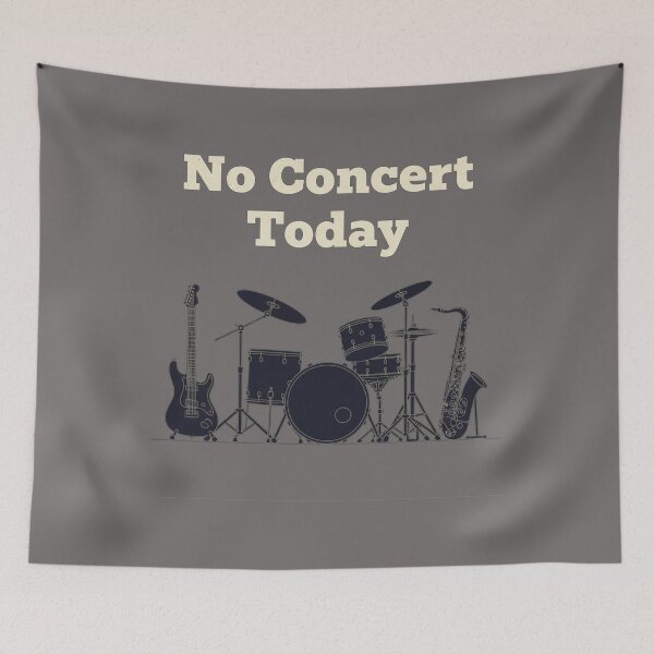 Item preview, No Concert Today - Retro Musical Instruments Band Setup designed and sold by A-Szczesniak.
