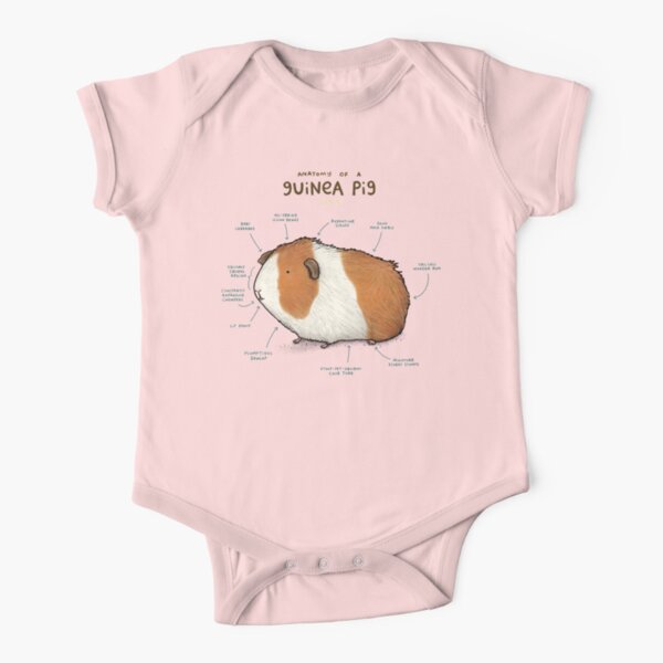 Anatomy of a Guinea Pig Short Sleeve Baby One-Piece