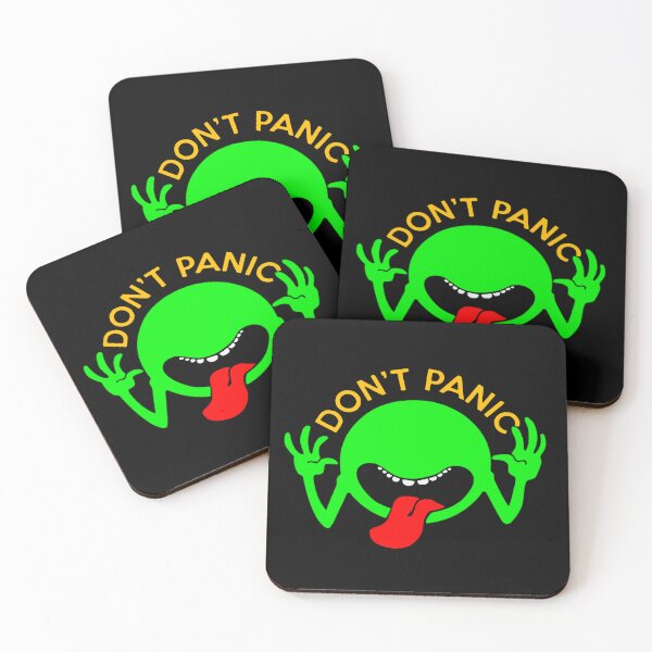 Item preview, Don't Panic - Fan Art alien silly face  designed and sold by Mad Man With A Workshop.