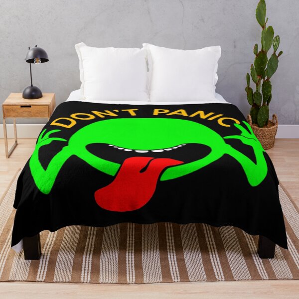 Item preview, Don't Panic - Fan Art alien silly face  designed and sold by Mad Man With A Workshop.
