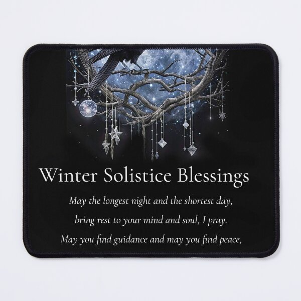 Item preview, Winter Solstice Yule with Raven Moon and Crystals designed and sold by Stephanie Laird.