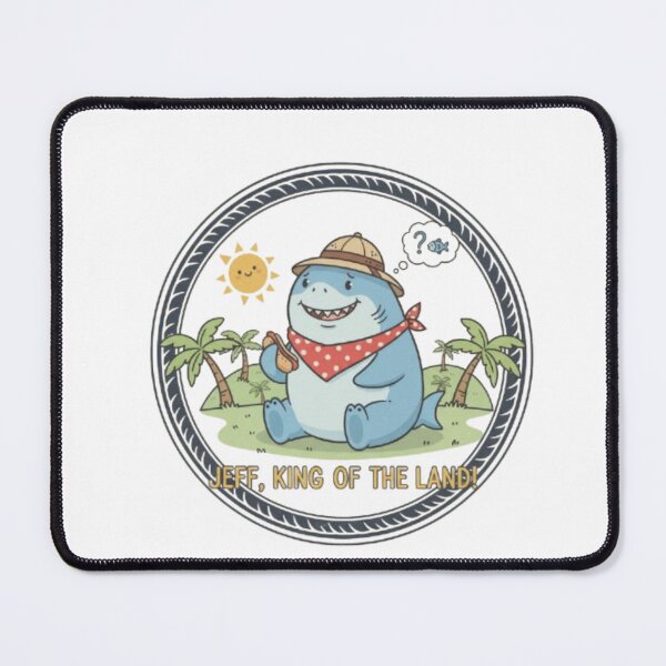 Item preview, Cute Land Shark Jeff - King of the Land Vintage Cartoon.Funny Jeff the Land Shark designed and sold by Obinne.