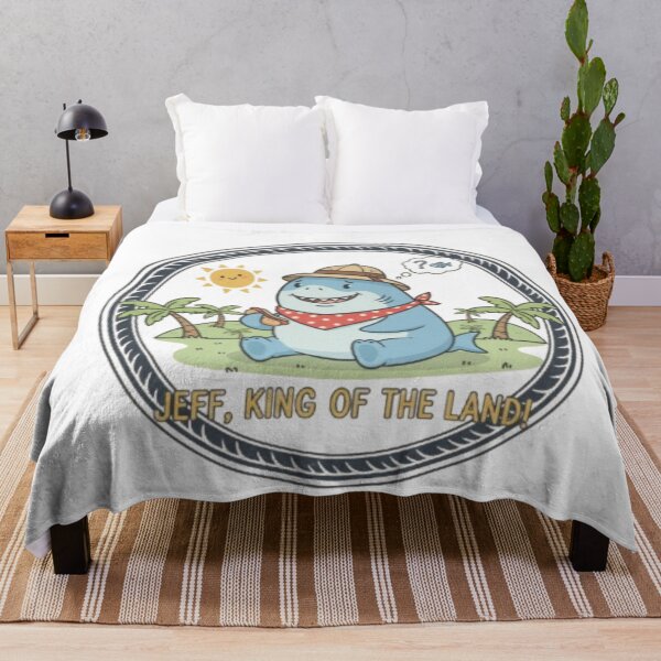 Item preview, Cute Land Shark Jeff - King of the Land Vintage Cartoon.Funny Jeff the Land Shark designed and sold by Obinne.