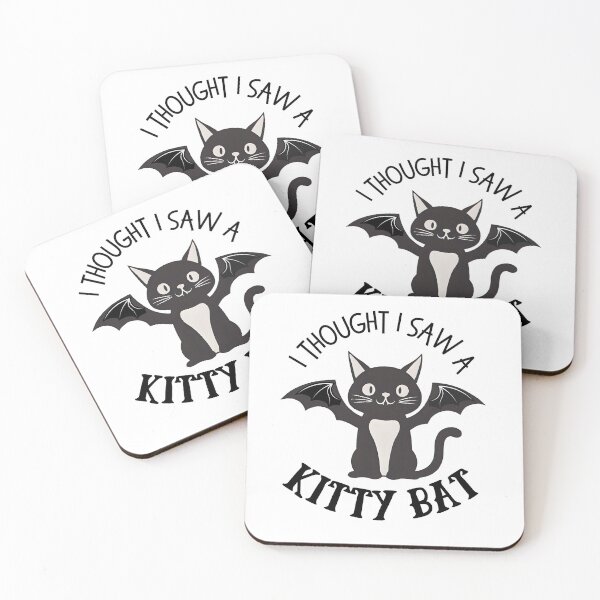 Item preview, Cute and Funny Cat Bat Pun - I Thought I Saw A Kitty Bat designed and sold by SunandShade.