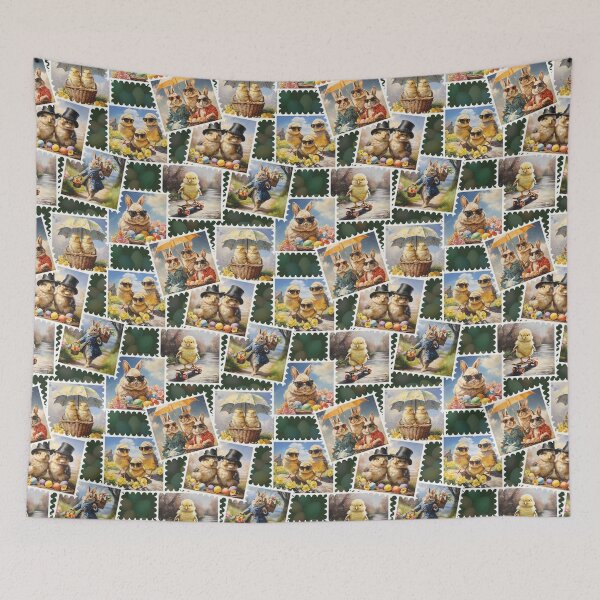Item preview, Vintage Animal Easter Artwork Pattern | Animal Art | Oil Painting designed and sold by UnhingedBird.