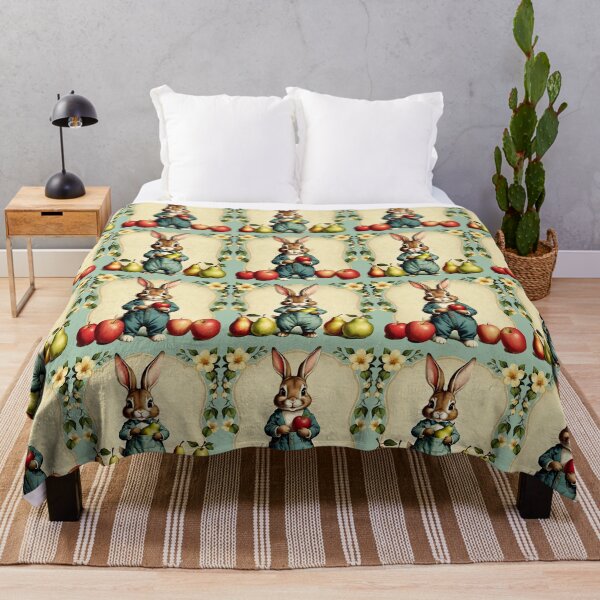 Item preview, Easter Bunnies with Pears and Apples Pattern | Gift for Easter designed and sold by UnhingedBird.