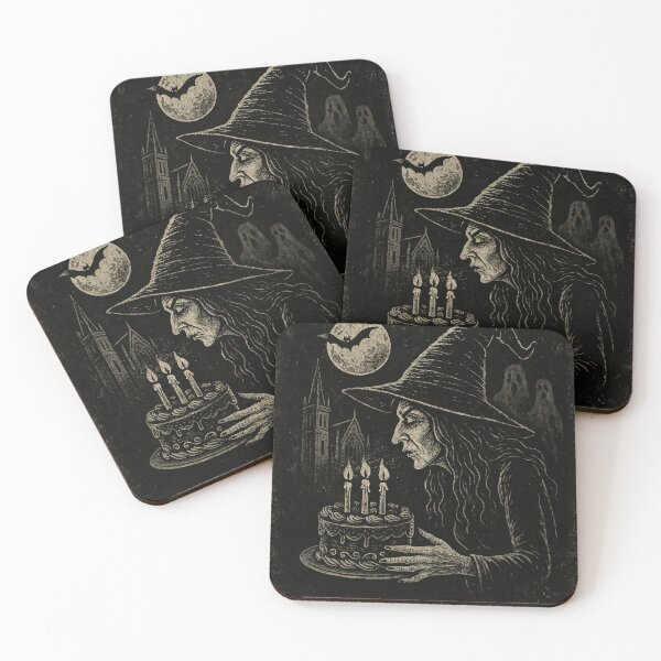 Item preview, Halloween Birthday Gothic Witch with birthday cake designed and sold by Meandmyshop.