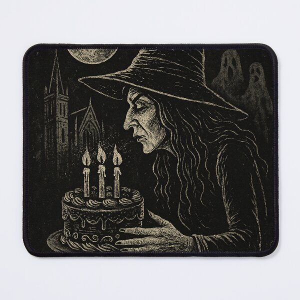 Item preview, Halloween Birthday Gothic Witch with birthday cake designed and sold by Meandmyshop.