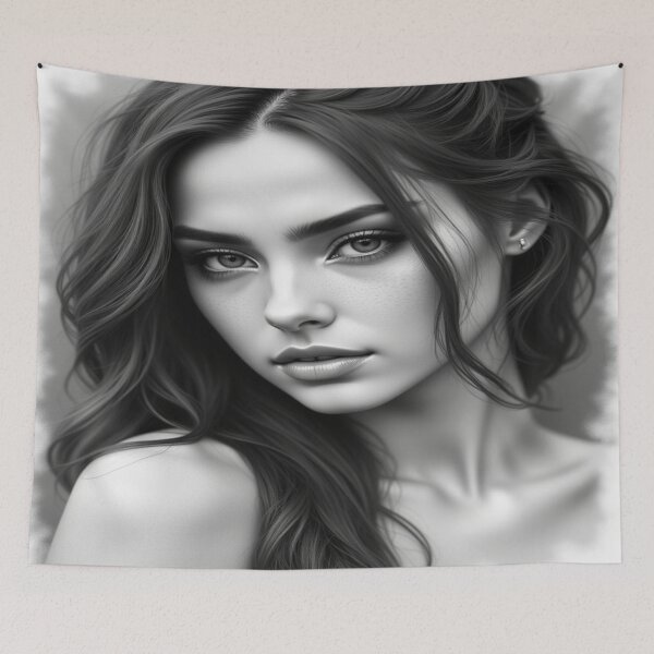 Item preview, Saoirse | Black and White on Canvas X designed and sold by KasaHunterHarem.