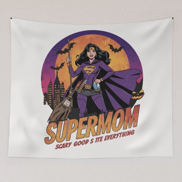 Item preview, Supermom – Scary Good S’itte Everything, Funny Halloween Superhero Mom Unique Mom Gift Idea, Halloween Costume for Moms designed and sold by wellie-chic.
