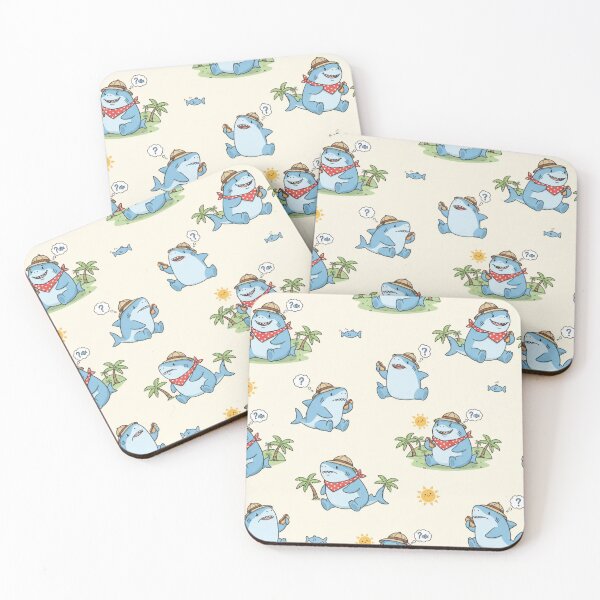 Item preview, Land Shark Jeff Funny Design - Cute Cartoon Retro Hawaiian Vacation designed and sold by Obinne.