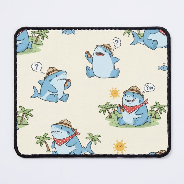 Item preview, Land Shark Jeff Funny Design - Cute Cartoon Retro Hawaiian Vacation designed and sold by Obinne.