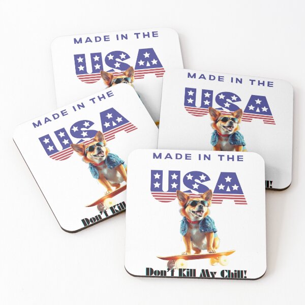 Item preview, Made in the USA Cool Dog Skateboard – Don’t Kill My Chill Patriotic Design designed and sold by Brainy Bites19.