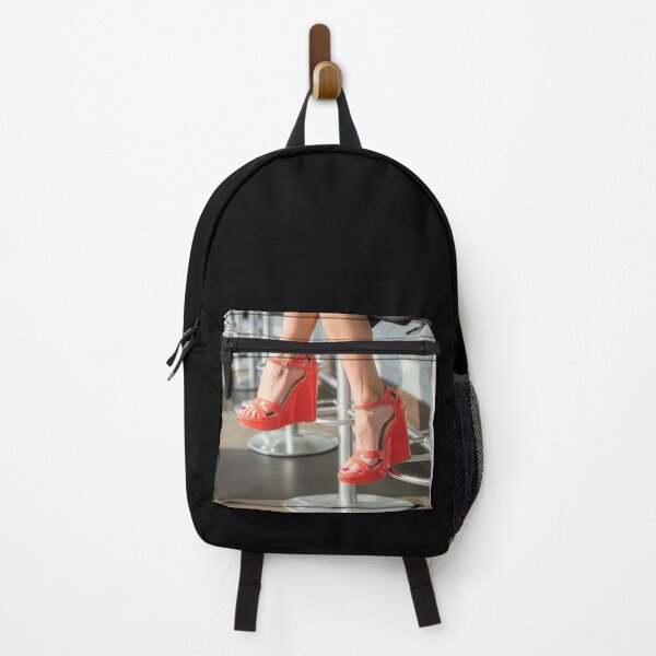 Item preview, Elegant Woman in Red High Heels and Black Dress designed and sold by SurgeLA.