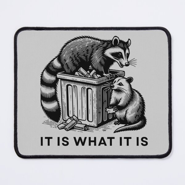 Item preview, It Is What It Is - Racoon and Possum Enjoying Trash designed and sold by VectorThread.