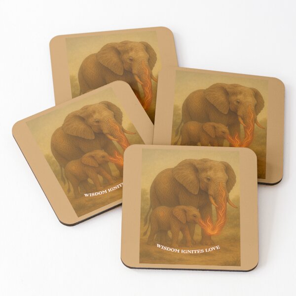 Item preview, Wisdom Ignites Love – ElementaLoom Elephant & Calf designed and sold by GeoWild Designs.