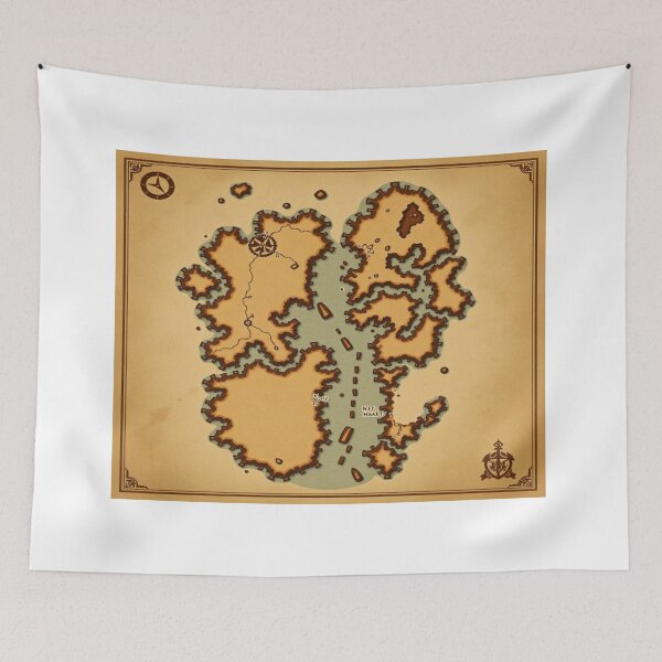 Item preview, fantasy map, pastel map, aesthetic map tee, DnD fan gift, unique fantasy art, RPG lover apparel designed and sold by Artshopprivate.