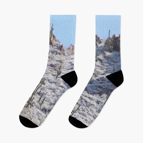 Item preview, Snow Mountains And Saguaro Cacti designed and sold by simonjayphotos.