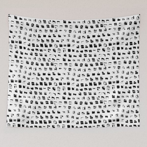 Item preview, black stamp squares designed and sold by Olga Lashko.