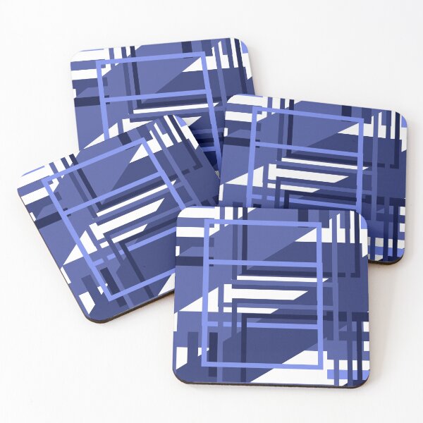 Item preview, Layered Geometry in Blue designed and sold by The Lazy Hammocks.