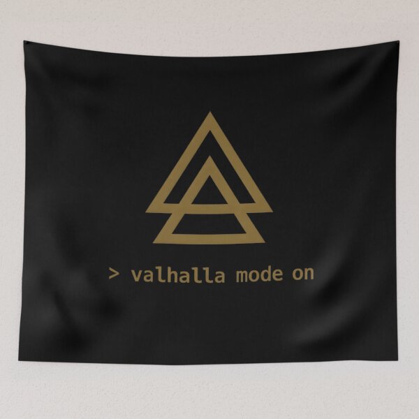 Item preview, Valhalla Mode On – Nordic Viking Symbol Design designed and sold by Echo Flare.