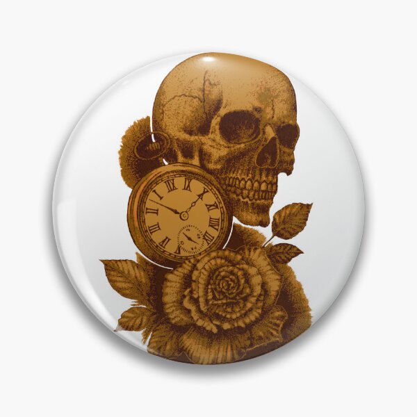 Item preview, Skull, Timepiece & Rose designed and sold by TheTattooGuy.
