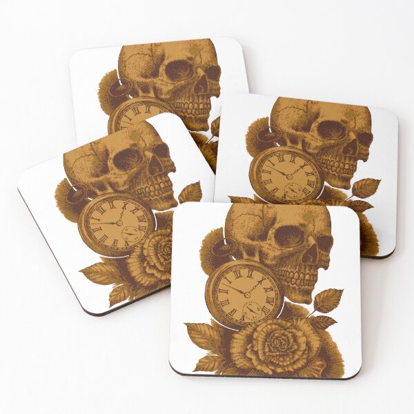 Item preview, Skull, Timepiece & Rose designed and sold by TheTattooGuy.