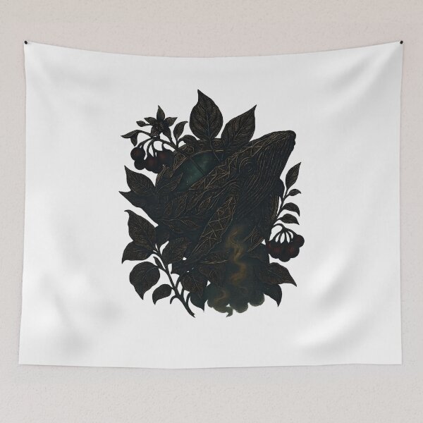 Item preview, Gothic Space Whale Botanical Illustration designed and sold by Graphicart11.