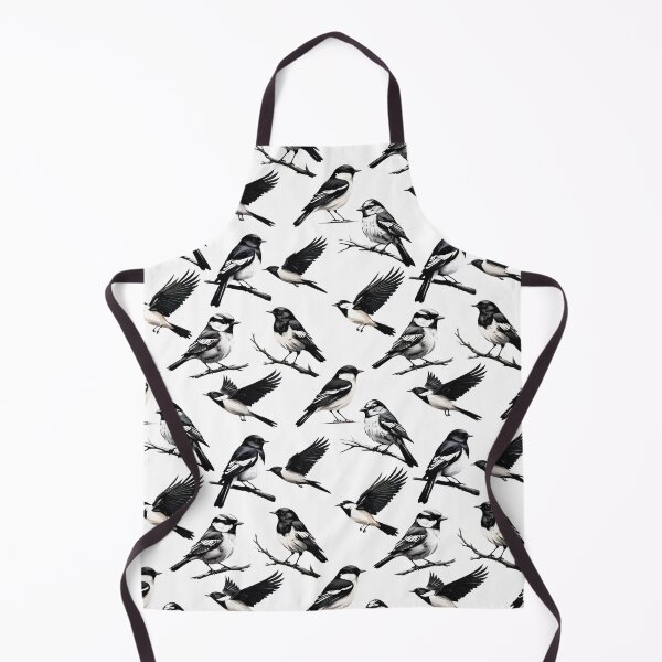 Item preview, Black and White Bird Illustration Pattern | Bird Art designed and sold by UnhingedBird.