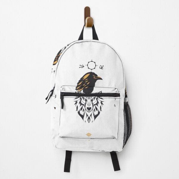 Item preview, Mystical Wolf with Raven – Tribal Spirit Art designed and sold by Echo Flare.