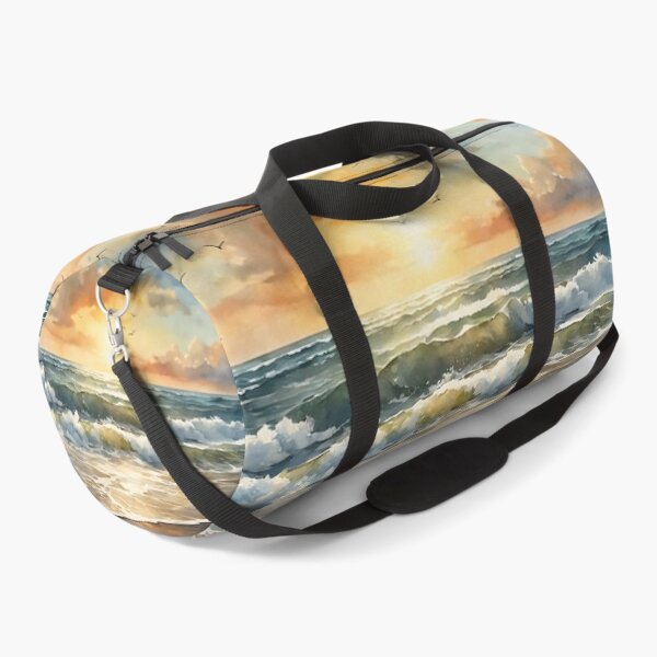 Item preview, Beautiful Waves in Sunset Watercolor Painting | Watercolor Art | Watercolor Scenery designed and sold by UnhingedBird.