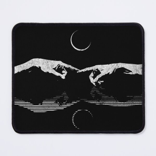 Item preview, Modern Abstract Christian Art — Creation of Adam Optical Illusion | Genesis Inspired White designed and sold by ZechJohnRB.
